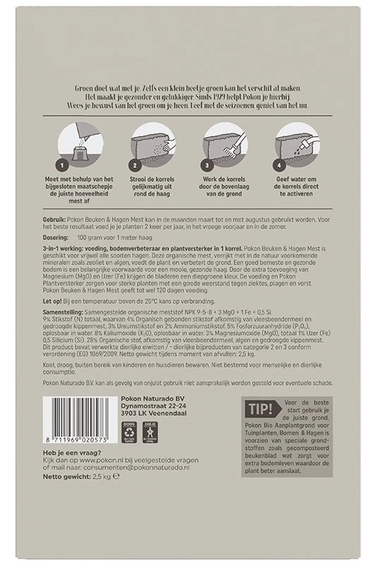 Pokon Beuken & Hagen Mest 2,5kg 2 Pokon Beuken & Hagen Mest 2,5kg - Afbeelding 2