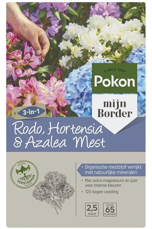 Pokon Rhododendron, Hortensia & Azalea Mest 2,5kg 1 Pokon Rhododendron, Hortensia & Azalea Mest 2,5kg